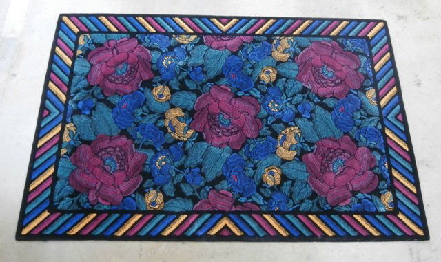 Missoni Rug: T & J Vestor: Mandarin design Italian area rug, made from 100% wool, 51 x 79 ½”, with Missoni Masters and T & J Vestor labels on verso, single owner pet free, in very good used condition.