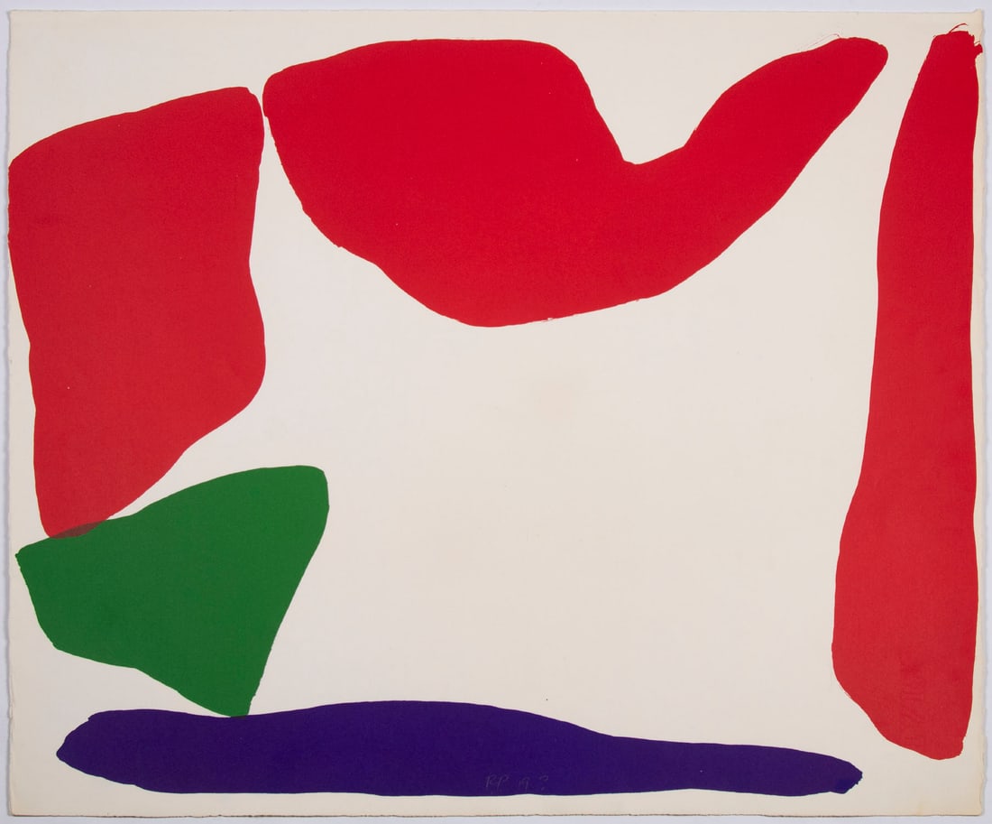 Ray Parker (1922-1990) New York: UNTITLED, color lithograph on Rives block letter watermarked paper, signed and inscribed in pencil, sheet 18 ½ x 22”.