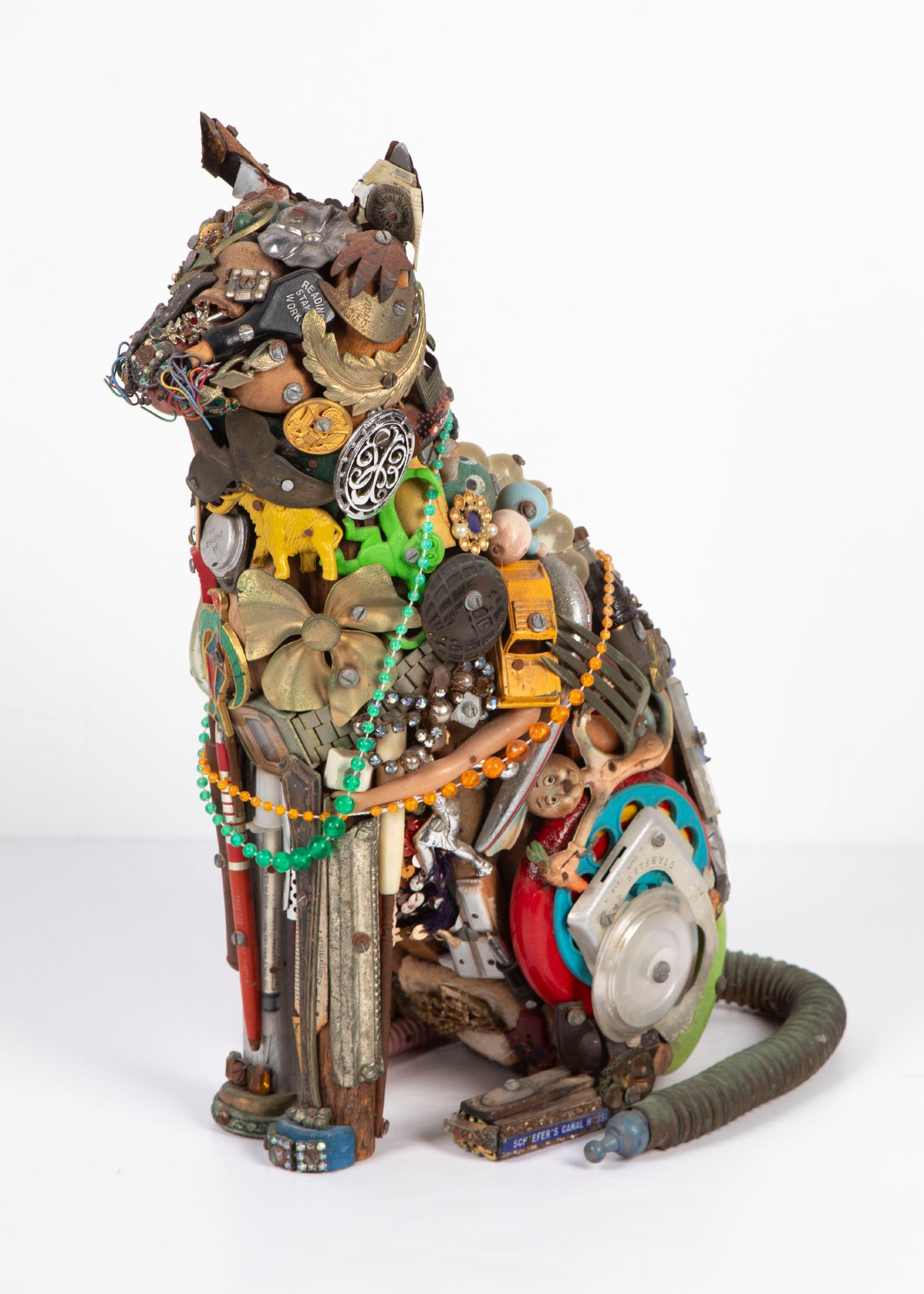 Leo Sewell (b. 1945) Maryland: CAT, mixed media found art construction, a signature not found, 12 ¼ x 6 ¼ x 9 ½”. From the collection of David Limburger and Sheila Silber.