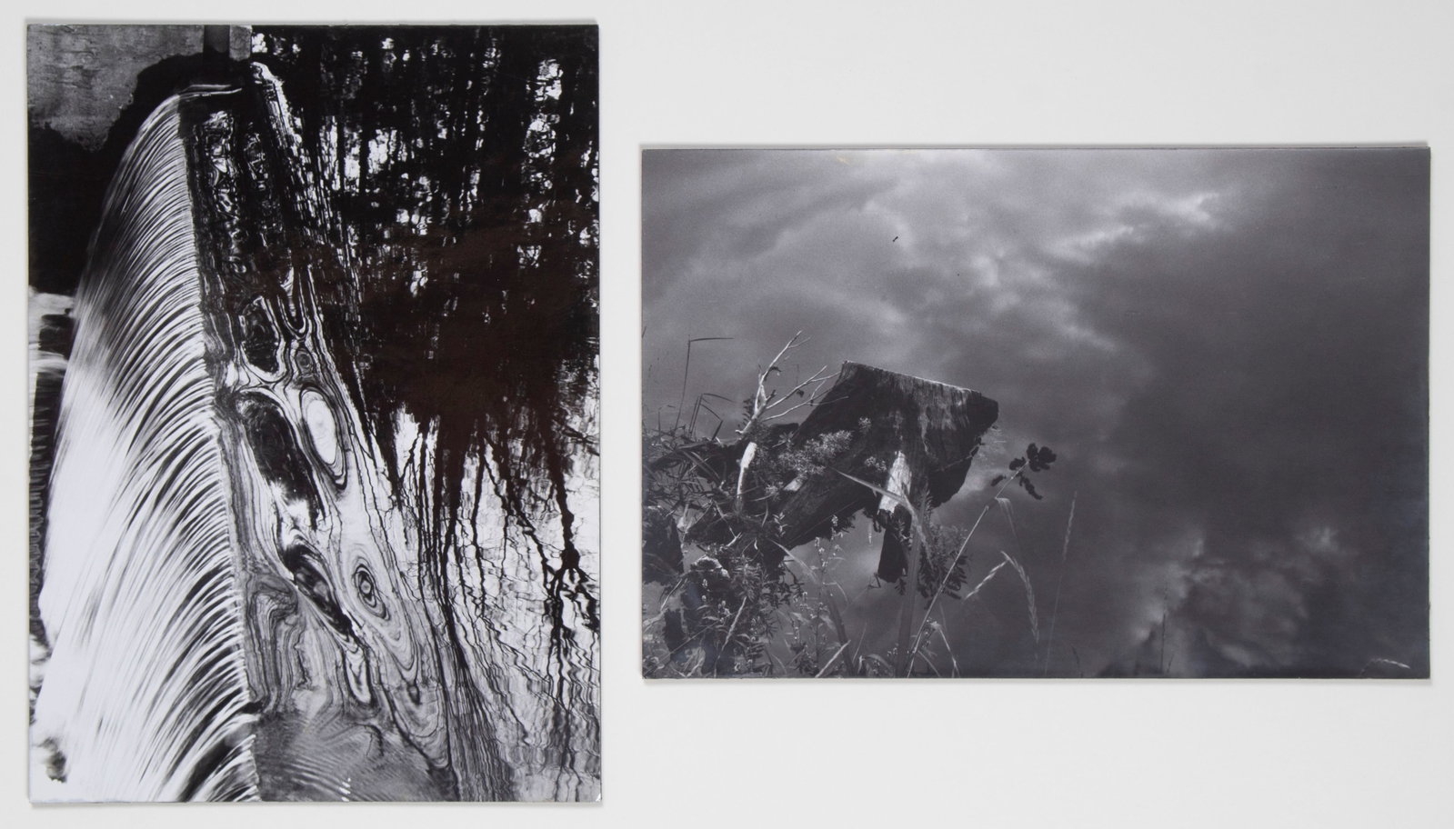 Hiroshi (20th Century) (two): FALL, 1974, two gelatin silver prints, each signed, dated and titled on verso, 9 x 6 ¾” & 6 ¼ x 9 ¼”. (2)