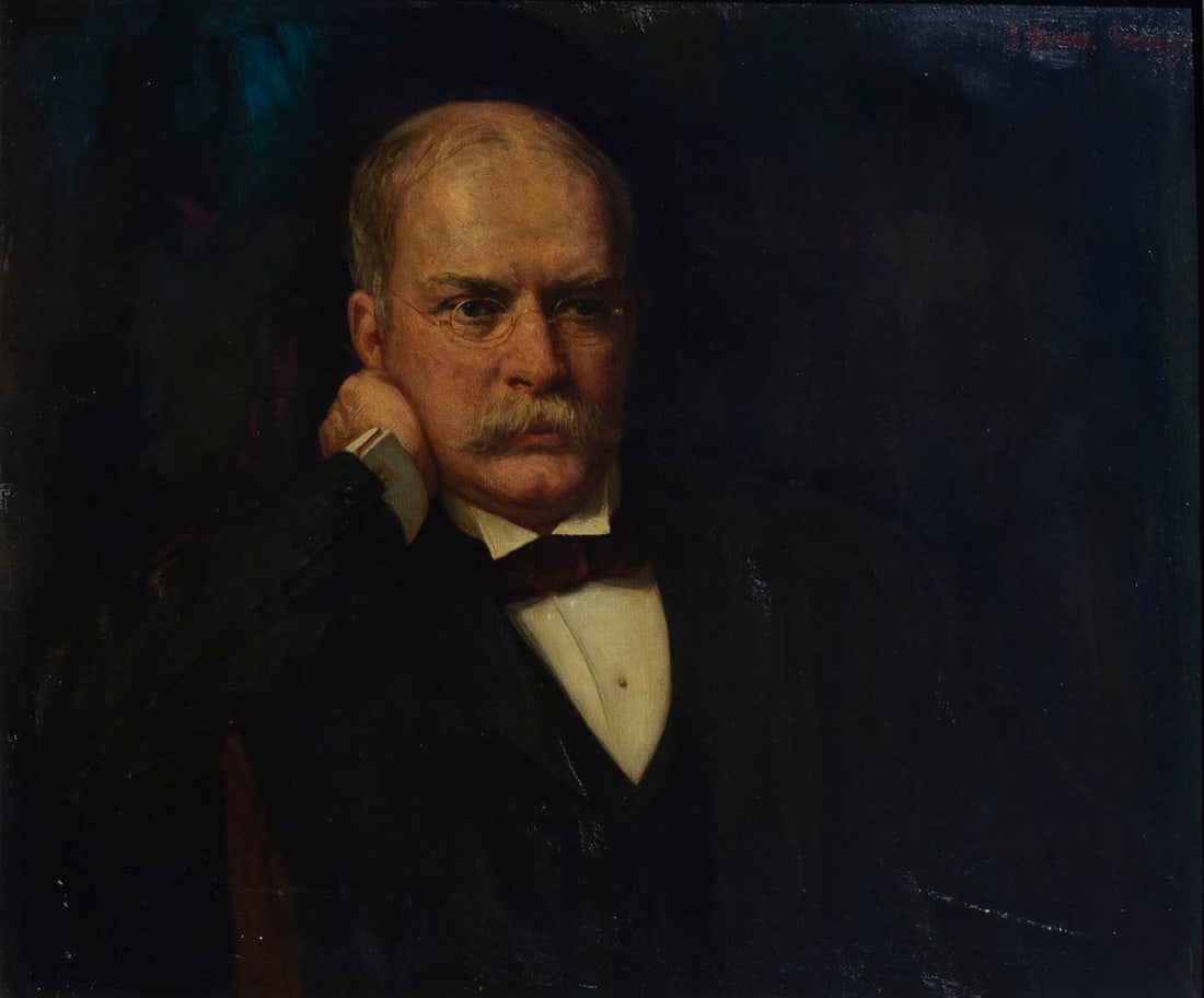 Benoni Irwin (1840-1896) Canada Connecticut: PORTRAIT OF A GENTLEMAN, oil painting on canvas, signed upper right, 25 x 30”, in elaborate frame 40 x 45 x 4”.
