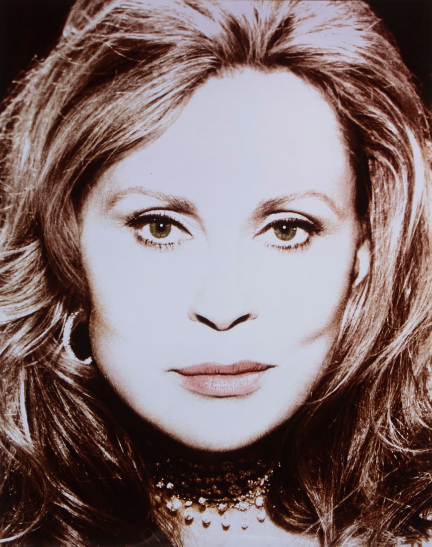 Len Prince (b. 1953) New York: FAYE DUNAWAY PORTRAIT, 1990, cibachrome, artist’s stamped on verso and blind stamp lower right, 14 x 11”.