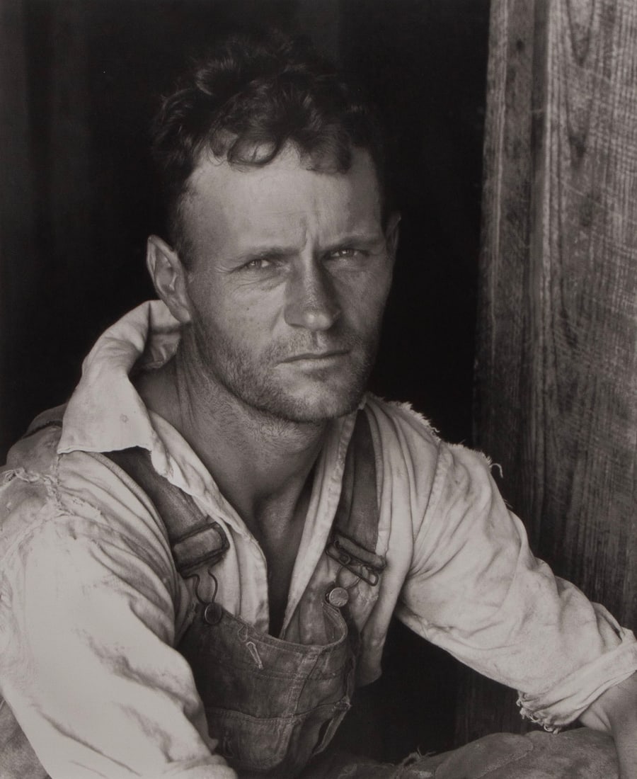 after Walker Evans (1903-1975) St. Louis Connecticut: ALABAMA TENANT FARMER (Floyd Burroughs), digital pigment print, printed circa 2004, inscribed JTH and numbered 3/280 in pencil, Martson Hill Editions blind stamp lower right, image 12 x 9.50?, sheet 1
