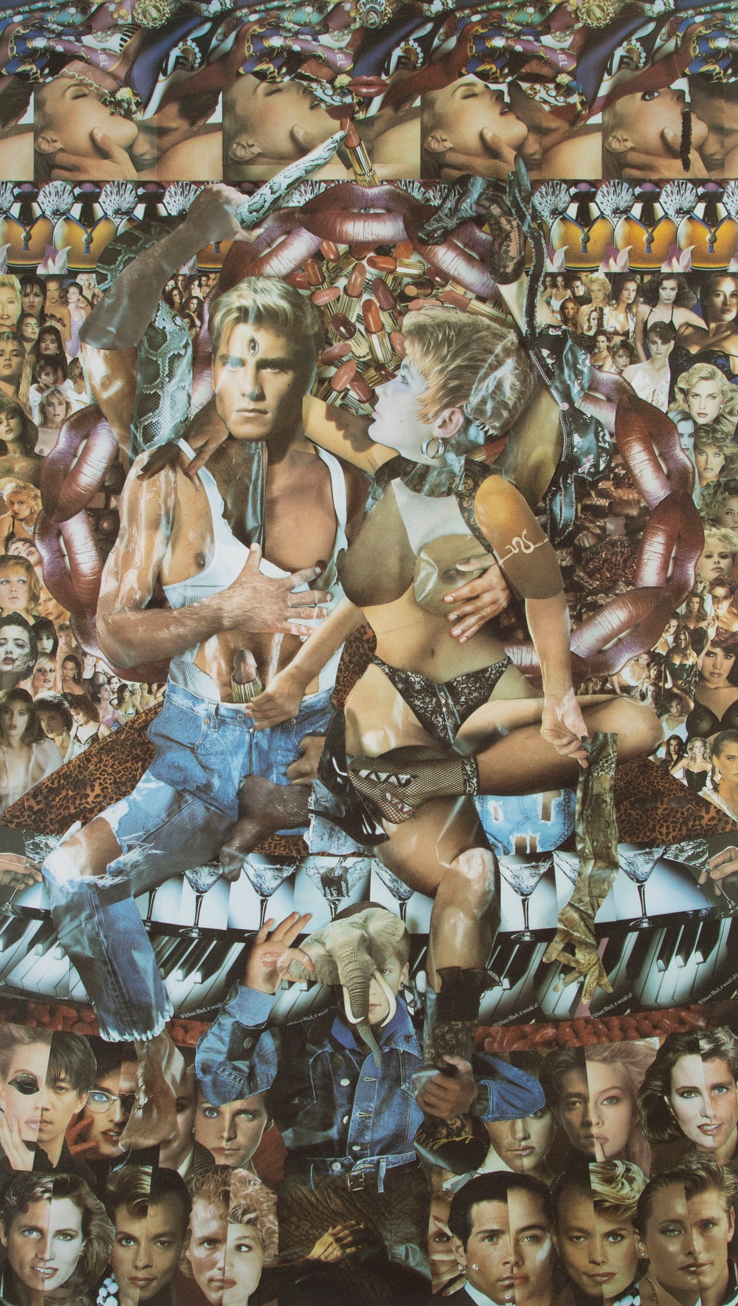 Robert Heinecken (1931-2006) California: SHIVA AND HIS CONSORT PARVATI, 1992, color inkjet pigment print on wove paper, signed, dated, titled, dedicated and inscribed ?proof? in pencil on verso (we found no other impressions), printed by mas