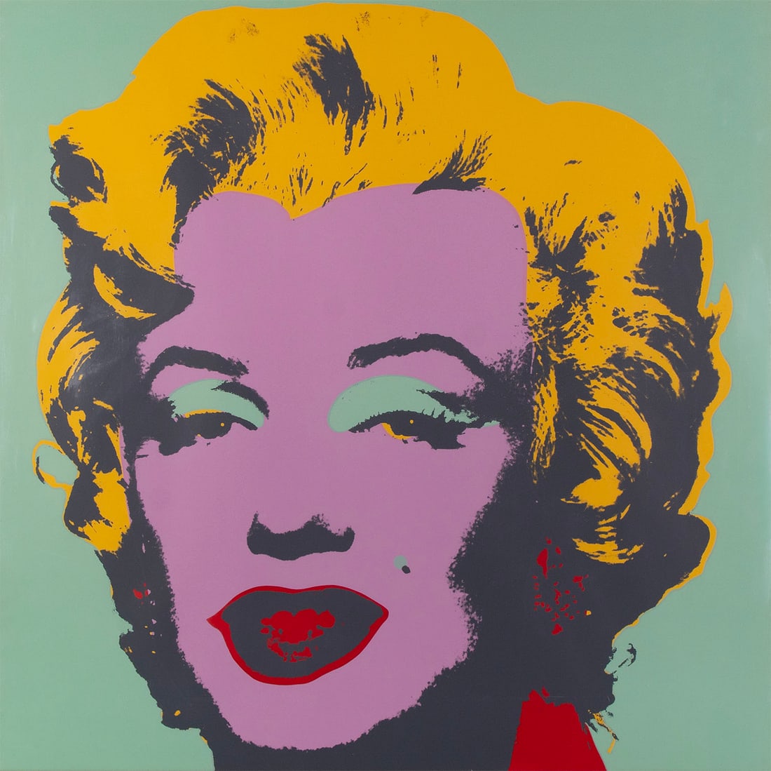 after Andy Warhol (b. 1928-1987) New York: MARILYN (see Feldman II.23), color screenprint, stamped ?published by Sunday B Morning? and ?fill in your own signature? on verso, frame 36.25 x 36.25? with plexiglass.