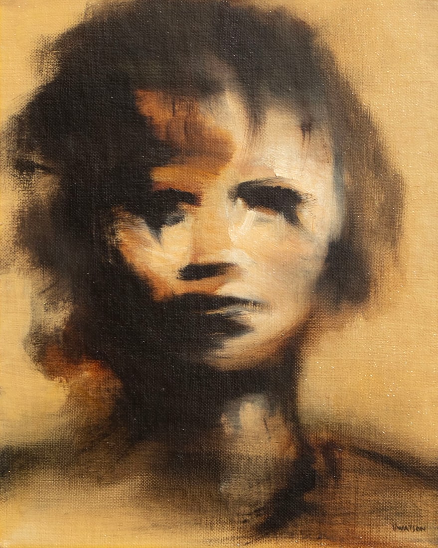 Robert Watson (1923-2004) California: UNTITLED, Study #110, oil painting on canvas board, signed lower right, 10 x 8?, frame 16.50 x 14.50?. Purchased from Cowie Galleries, Los Angeles. From the Brattleboro Museum & Art Center, Vermont.