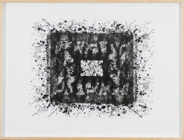 Sam Francis (1923-1994) American: UNTITLED (L.202; SF.210), 1976, two-color lithograph, signed in pencil, from the numbered edition 30, sheet 22 x 30”, printed by George Page, published by Litho Shop, framed, in apparently very good