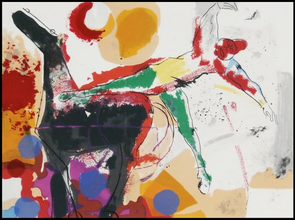 Marino Marini (1901-1980) Italian: FROM COLOR TO FORM (Plate VI) (GL.97), 1969, color lithograph, an unsigned proof aside from the signed and numbered edition, image 15 ½ x 20 ½”, full margins, printed by Mourlot, framed with glass