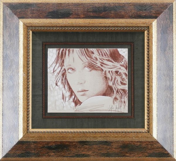 Csaba Markus (b. 1953) Hungarian: GABRIELLA, color lithograph, signed in pencil and inscribed hors commerce 1, also inscribed lower center, aside from numbered edition, sheet 8 ½ x 10 ½”, framed, in apparently very good condition.
