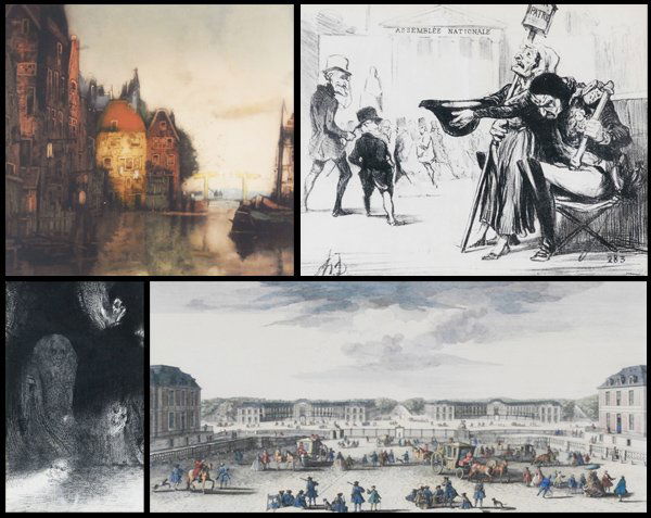 Odilon Redon, Honore Daumier, Jacques Rigaud, &: Odilon Redon, TEMPTATION OF SAINT ANTHONY series (V.102), 1896, lithograph on chine colle paper on wove paper, from the edition of 50, published by Vollard, sight 10 ¼ x 7 ¼”, probably toned under