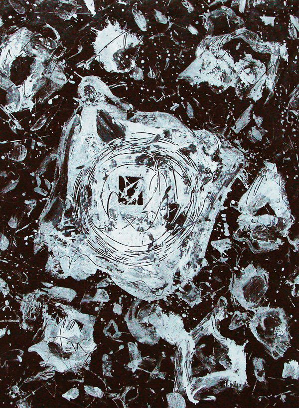 Sam Francis (1923-1994) American: UNTITLED (I.39; SFE.007), 1983, aquatint etching printed in blue/black and white, signed in pencil, from the numbered edition 11, image 23 ¾ x 17 ½”, sheet 31 ½ x 24 ¾”, printed by Jacob Samue