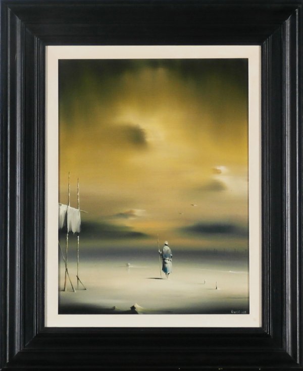 Robert Watson (1923-2004) American: WOMAN OF THE SEA, oil painting on canvas, signed lower right, 16 x 12”, in very good studio condition. Acquired directly from artist by current owner.