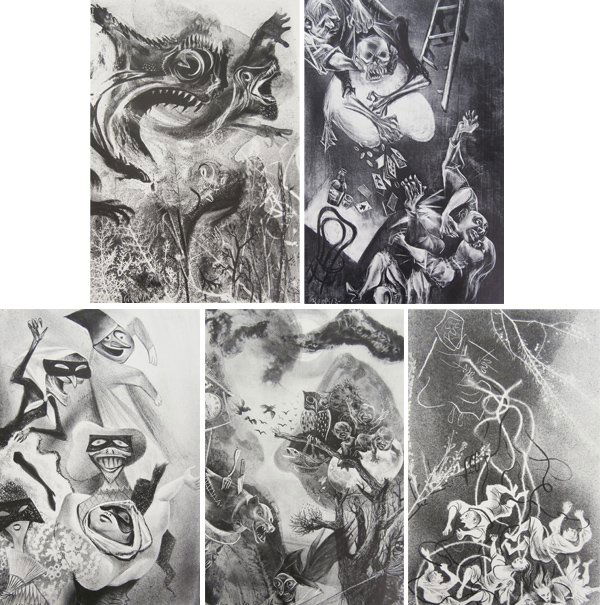 William Gropper (1897-1977) American (thirty-eight): Portfolio of thirty-eight lithographs, each signed in pencil, all numbered 27/50, each individually titled, sheets average 16 ¼ x 12 ½”, titles include Tornedo; Visionary; First Steps; Crisis; Dic