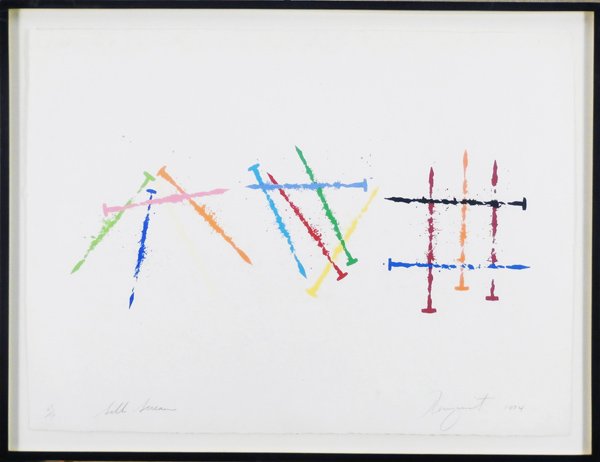 James Rosenquist (b. 1933) American: SILK SCREAMS (G.76), 1974, color screenprint on Japan paper, signed in pencil, from the numbered edition 80, sheet 22 ¼ x 30 ½”, published by Multiples and Castelli Graphics, printed at Styria, wi