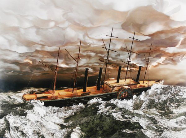 Jasper De Beijer (b. 1973) Netherlands: RIVETING KINGDOM #5, 2008, c-print, a color variant exhibition proof, not from the signed and numbered edition of 7, mounted to aluminum, size 39 ½ x 52 ¾”, full margins, framed, in good condition