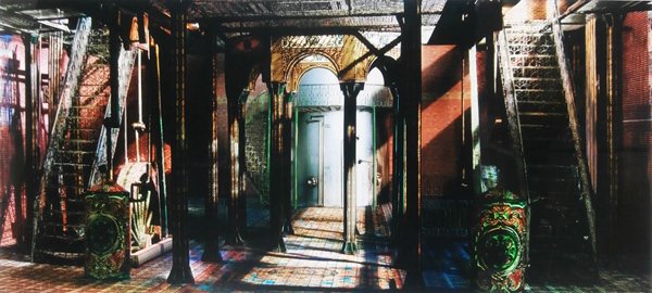 Jasper De Beijer (b. 1973) Netherlands: RIVETING KINGDOM #6, 2008, c-print, a color variant exhibition proof, not from the signed and numbered edition of 7, mounted to aluminum, size 35 ½ x 78 ¾”, full margins, framed, in good condition