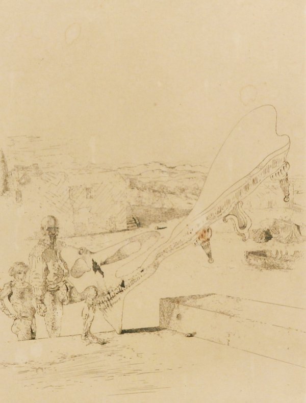 Salvador Dali (1904-1989) Spanish: LES CHANTS DE MALDOROR, THE PIANO (Memory of Music) (M.11-33; F.34-2), 1934, etching, small plate 8 ¾ x 6 ½”, from the edition of approximately 100, full margins, published by Albert Skira, printe