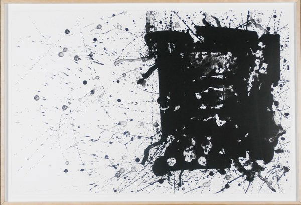 Sam Francis (1923-1994) Californian: UNTITLED (L.212; SF.239), 1976, lithograph, signed in pencil, from the numbered edition 20, sheet 27 ¼ x 41 ½”, printed by George Page, published by The Litho Shop, framed, a few soft handling cre
