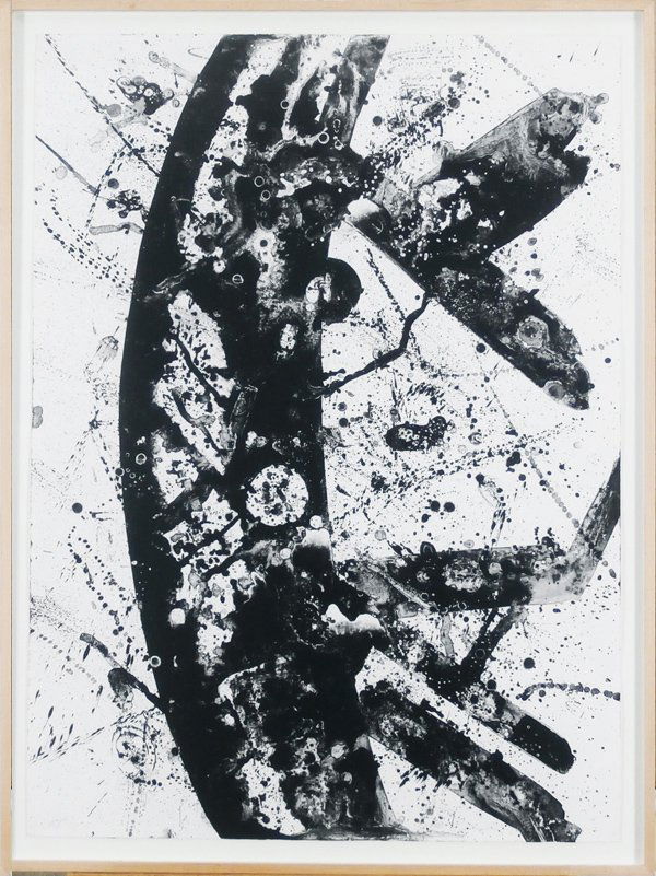 Sam Francis (1923-1994) American: UNTITLED (L.176; SF.196), 1975, lithograph, signed in pencil, artist’s proof aside from the numbered edition 28, sheet 38 ¼ x 28”, printed by George Page, published by The Litho Shop, framed, sma