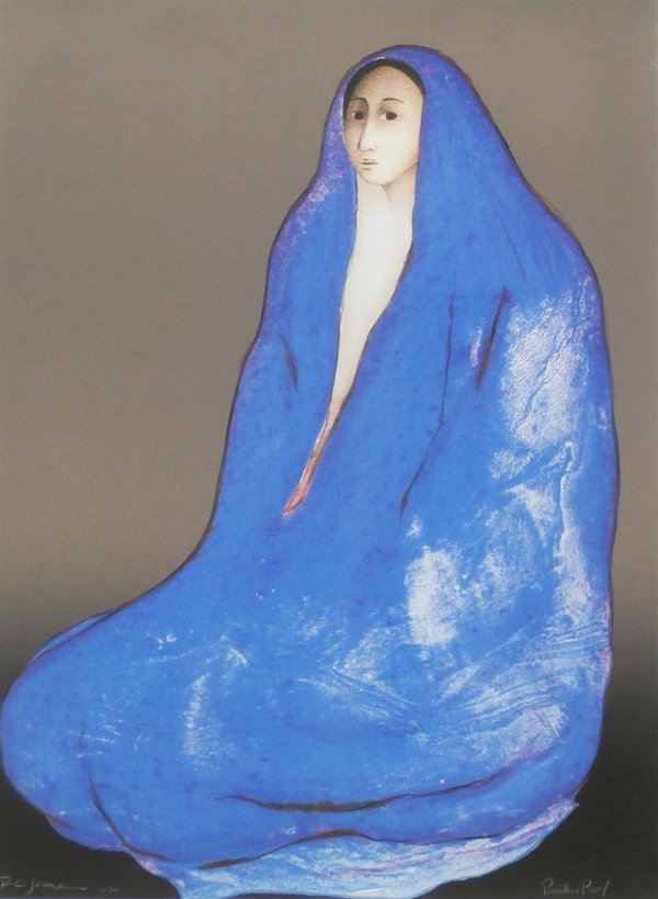 R. C. Gorman (1931-2005) Native American: ERA state II (A&N. page 166), 1979, color lithograph, signed in pencil, printer’s proof aside from the numbered edition 100, with artist’s blindstamp, sheet 30 x 22 ½”, framed (lacking glass),