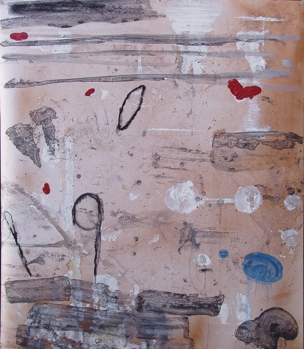 Tom Savage (b. 1953) American: COPPER, acrylic painting with watercolor and graphite on paper, signed, 36 x 28”, in good studio condition.