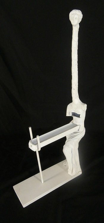 Salvador Dali (1904-1989) Spanish: VENUS A LA GIRAFFE, c. 1975, cast bronze sculpture, artist’s signature in design, with Venturi Arte stamp, from the numbered edition 350, 22 ¼” tall, with painted white finish with some chips, la