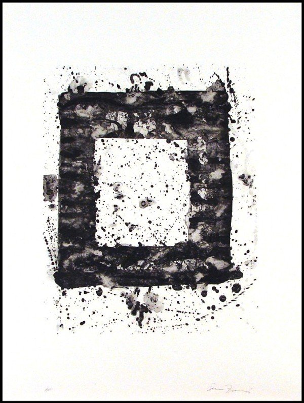 Sam Francis (1923-1994) American: UNTITLED (SF.199; L.179), 1975, lithograph, signed in pencil, from the numbered edition 29, sheet 33 x 25”, printed by George Page, published by the Litho Shop, blindstamp, some handling creases at