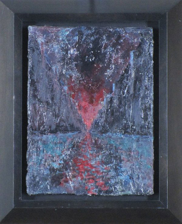 Lawrence Gipe (b. 1962) American: CANALS, 1987, oil painting on canvas, signed and dated on verso, 12 x 9”, framed, in good studio condition. Provenance: Shanti Foundation, West Hollywood.