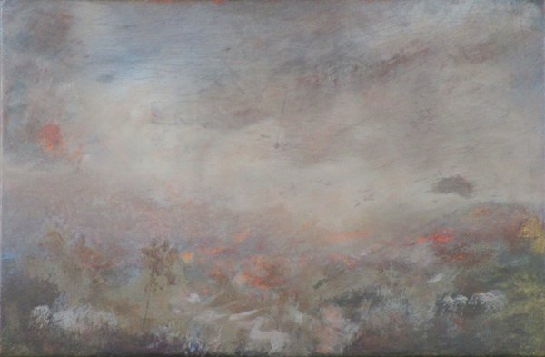 Michael Norton (b. 1953) Californian: UNTITLED #6, 1992, egg tempera on panel, signed and dated on verso, 12 x 18”, in good studio condition. Provenance: Acme gallery.