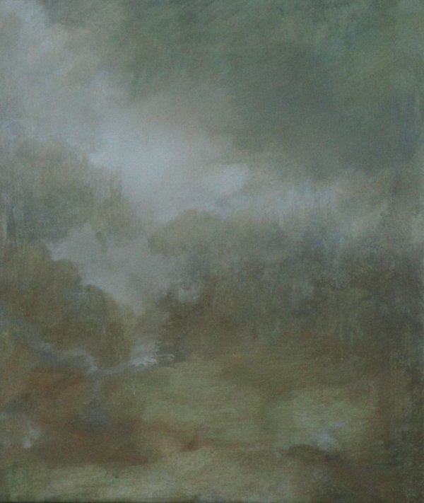Michael Norton (b. 1953) Californian: UNTITLED #14, 1995, egg tempera on panel, signed and dated on verso, 19 x 16”, in good studio condition. Provenance: Acme gallery; Exhibited University of Illinois in 1997.