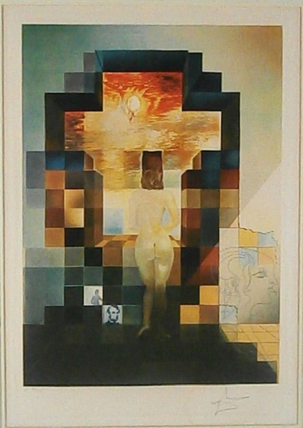Salvador Dali (1904-1989) Spanish: LINCOLN DALIVISION (M.928; F.77-1), 1977, color lithograph, etching and intaglio, signed in pencil, from the numbered European edition 350, on Arches France watermarked paper, image 24 5/16 x 17 ¼”