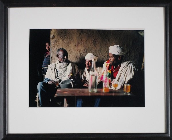 Robert Lyons (b. 1954) American: FALASHA PRIESTS (QUESSEM) TEDA, ETHIOPIA, 1991, chromogenic print, from the edition of 35, signed on verso, 15 x 22 ¼”, framed. Provenance: Paul Kopeikin Gallery, Los Angeles, CA.