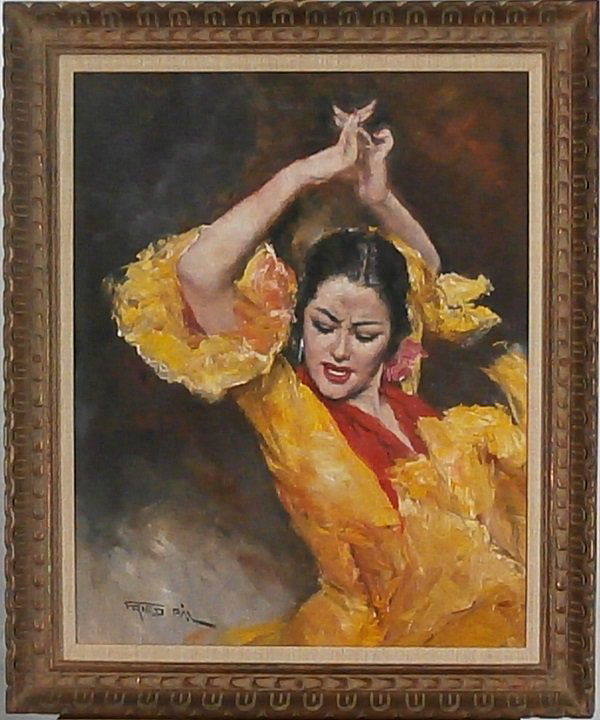 Pal Fried (1893-1976) Hungarian: SPANISH DANCER, oil painting on canvas, signed lower left, 30 x 24”, framed, in good studio condition.