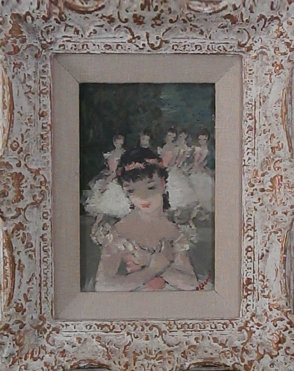 Dietz Edzard (1893-1963) German/ French: JEUNE DANCEUSE, oil painting on canvas, signed lower right, 9 ½ x 6 ½”, framed, in good studio condition. Provenance: James Vigeveno Gallery, Westwood Hills.