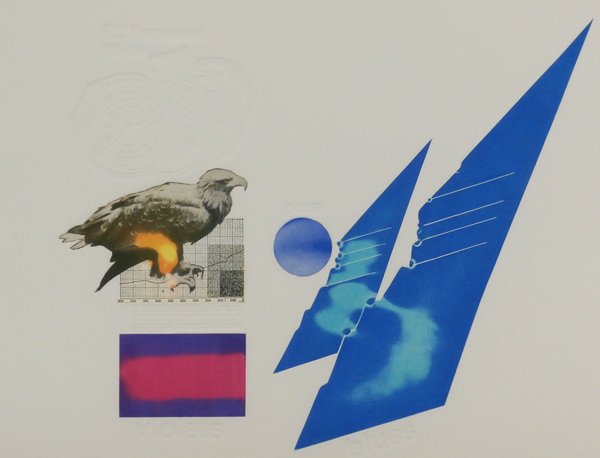 Yutaka Takayanagi (b. 1941) Japanese: VIOLETS PURE BLUES, 1976, color etching and intaglio, signed in pencil, from the numbered edition 20, image 18 x 23”, sheet 20 x 25 ½”, a little discoloration at sheet edges, otherwise in good co