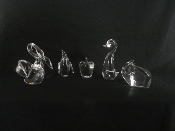 Decorative Arts: Steuben Glass Paperweights (five) (1 of 6)
