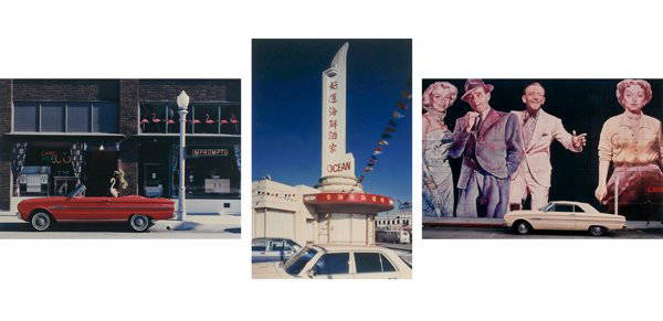 Norman Mauskopf (20th Century) Californian (three): CAR SERIES, three Ektacolor prints, two sign lower right, one signed on verso, 14 ¼ x 20”, 13 ¼ x 20” & 13 ¾ x 20”, all framed with glass, all in good studio condition. (3)