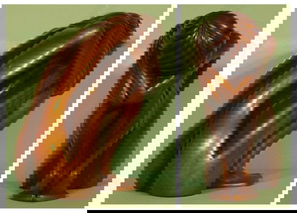 Tom Bennett (20th Century) American: WOMAN, 1980, cast bronze sculpture, 14" tall, numbered edition of 100, signed, 42 pounds.