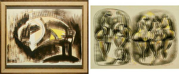 Raul Anguiano (1915-2006) Mexican (two) (1 of 3)