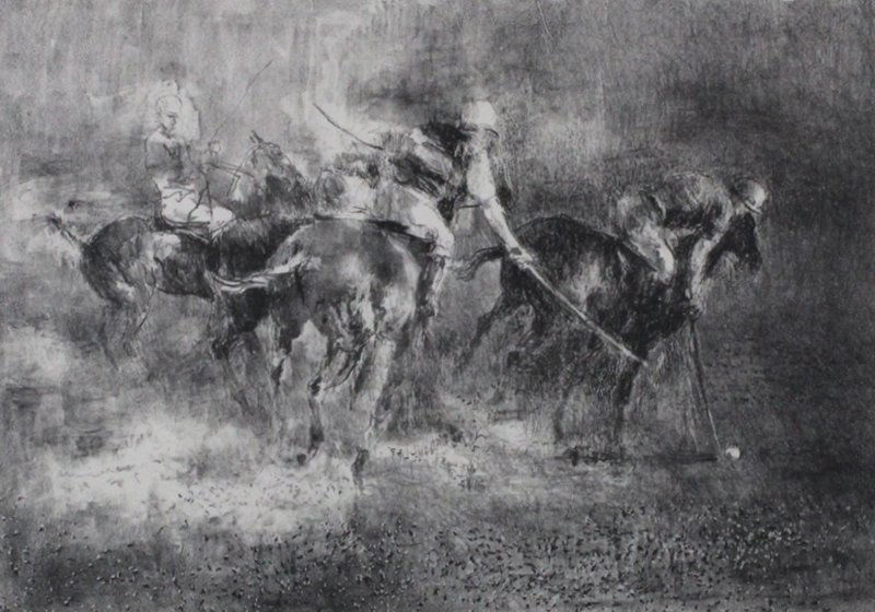 Randall Davey (1887-1964) New Jersey: DIRT FIELD, lithograph, signed in pencil, from the edition of 35, image 9 x 14”, full margins, framed with glass, in apparently good condition.