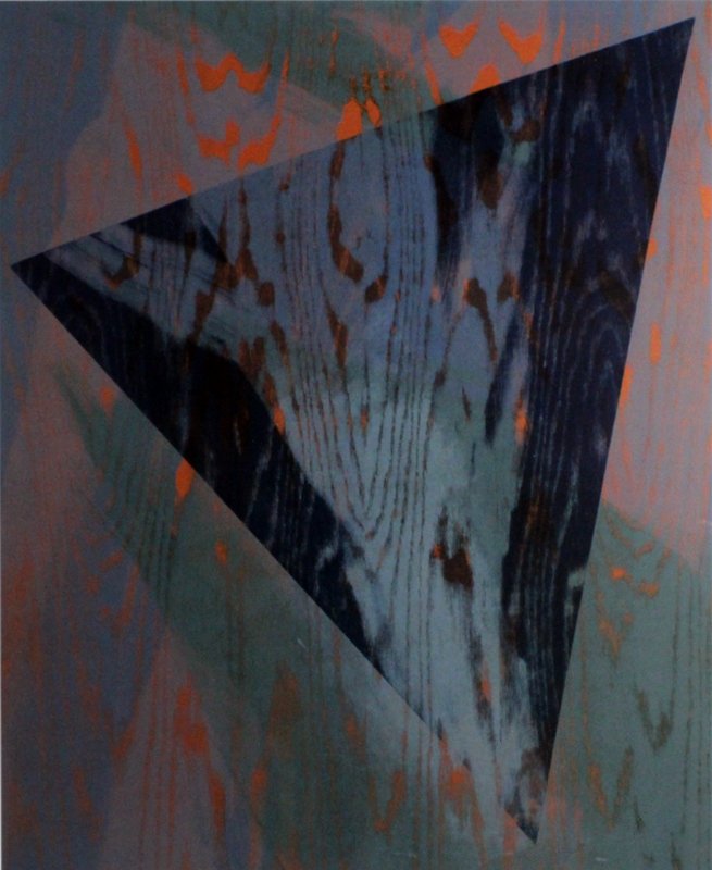 Laddie John Dill (b. 1943) Californian: UNTITLED, 1987, color woodcut print, signed and dated in pencil lower right and inscribed artist’s proof 8/12, sheet 46 x 38”, framed, in apparently good condition.