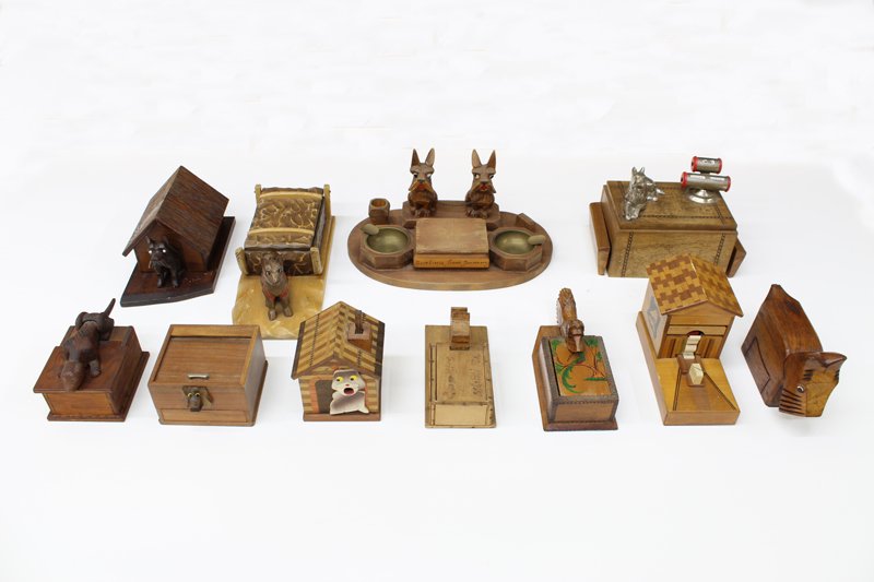 Vintage Wooden Cigarette Boxes (eleven) (1 of 2)