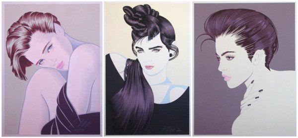 Robert Blue (20th Century) American (four): WOMEN OF STYLE, four color screenprints, each signed in pencil, from the numbered editions 125, 50, and artist's proof Roman numeral 27, sheets average 29 x 22", one with small surface scrape center r