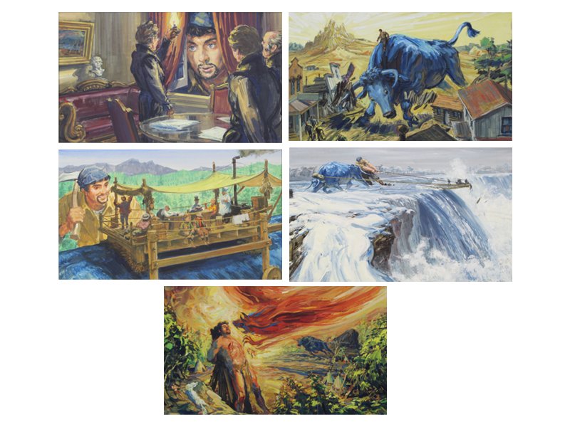 Mentor Huebner (1917-2001) Californian (five) (1 of 6)