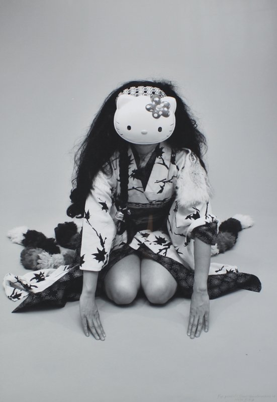 Yoko Inoue (20th/ 21st Century) Japanese: POP PROTOCOL: SEVEN TRANSFORMATIONS OF HELLO KITTY, photo pigment print, signed and titled lower right, sight 35 x 25 ”, framed with glass, in apparently good studio condition.