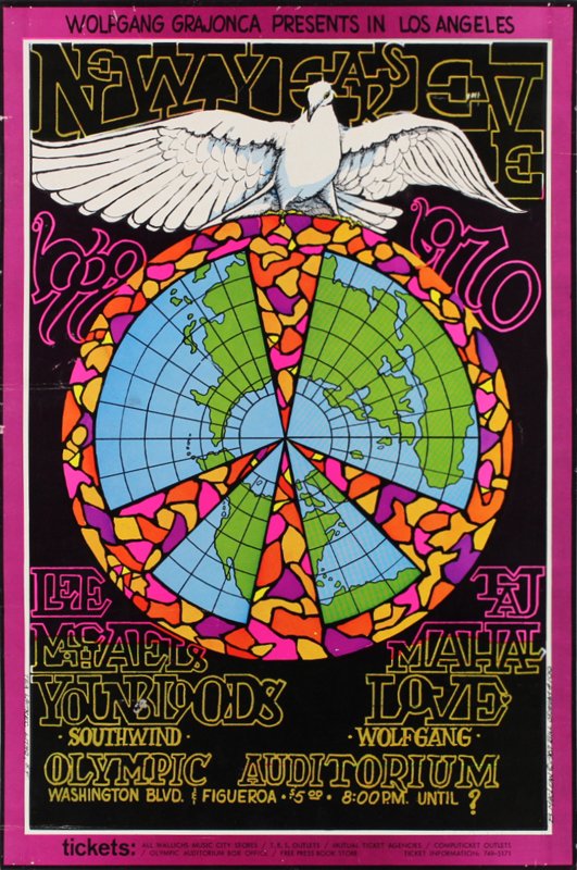 1960’s Psychedelic Rock n Roll poster: (1 of 2)