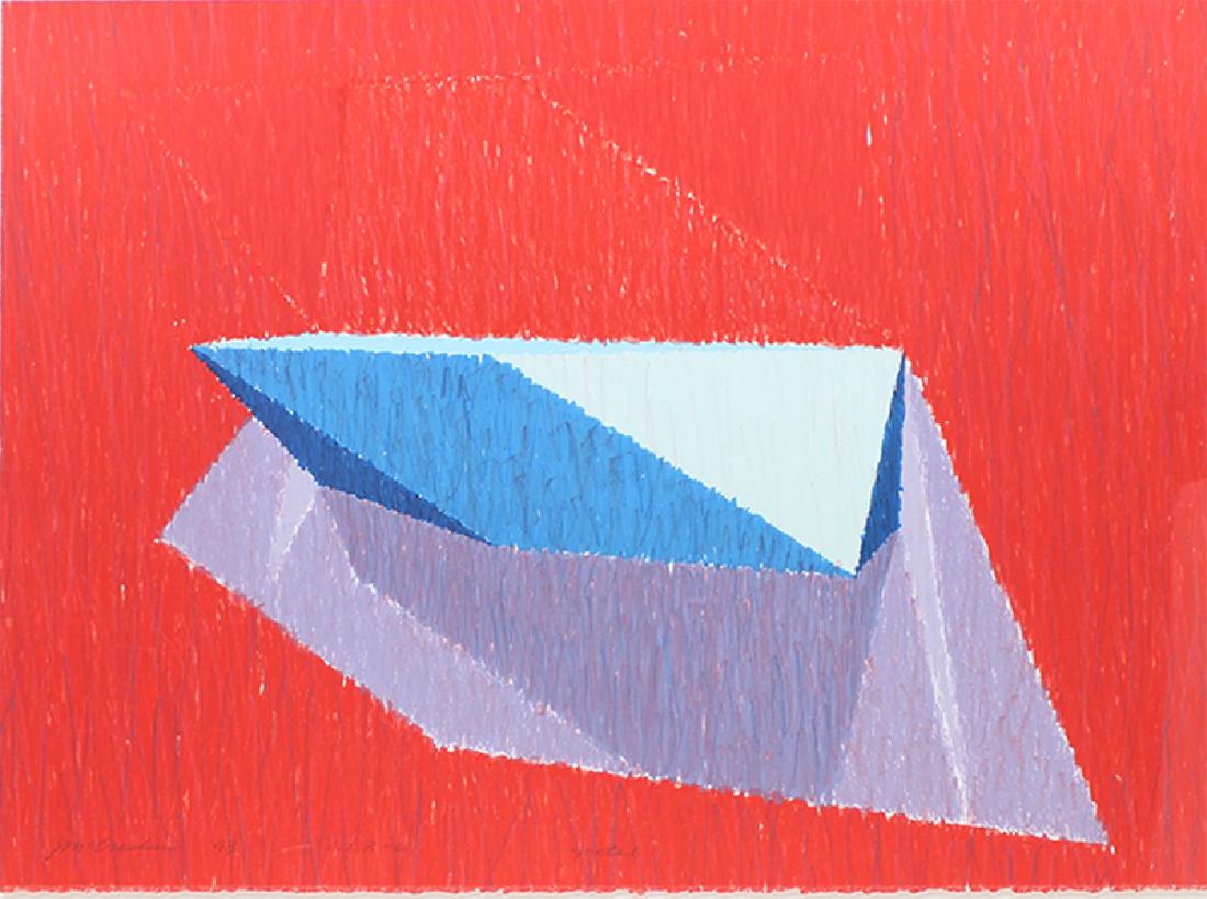 John McCracken (1934-2011) Californian: METAL, 1993, color trial proof lithograph #6, signed in pencil and inscribed CTP 6, sheet 22 ¼ x 30”, framed, in apparently good condition.