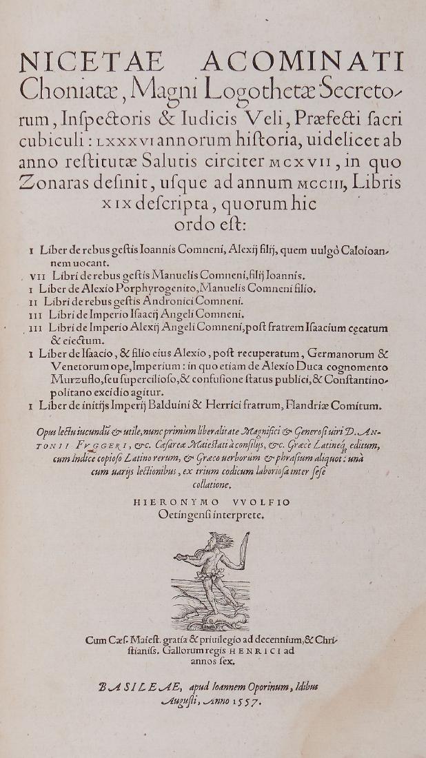 Zonaras (Johannes) - Compendium Historiarum, (1 of 1)