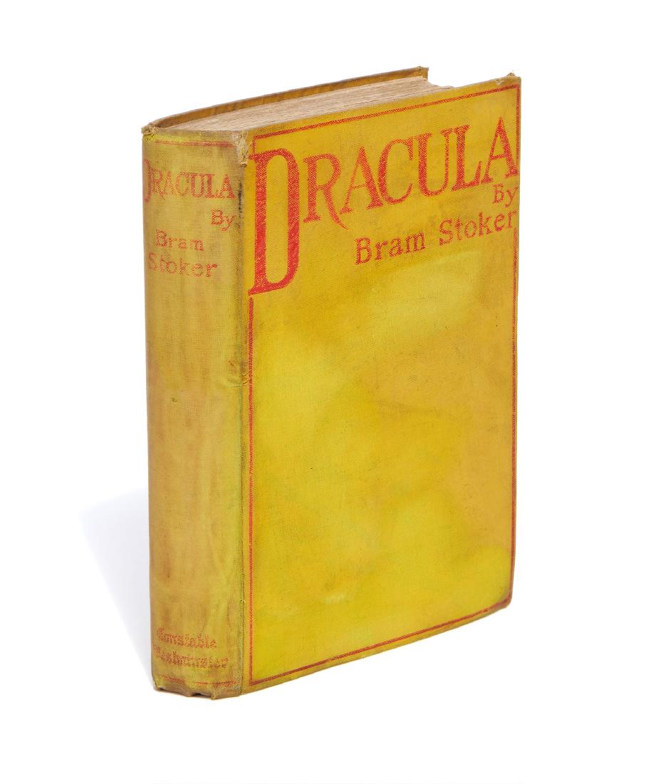 Stoker (Bram) - Dracula,: first edition , third or coeval issue with thinner paper stock, Shoulder of Shasta advertisement and reference to Dracula twice in ads, browning to free endpapers, contemporary gift inscription in pen