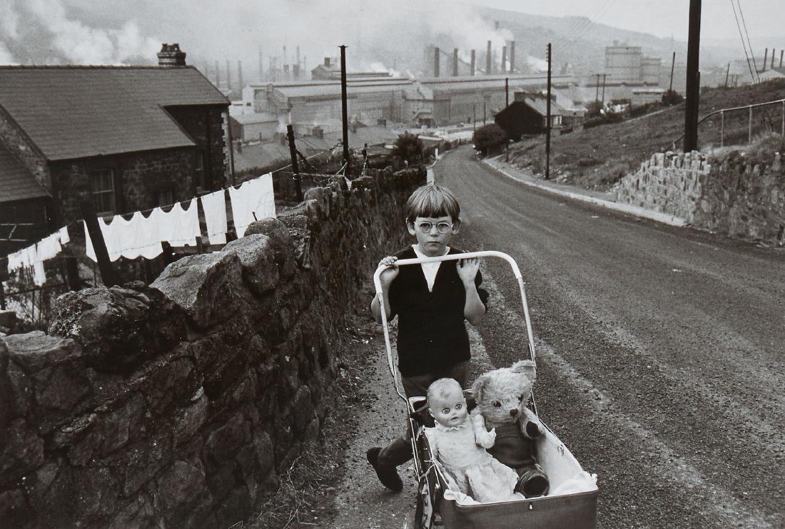 Bruce Davidson (b.1933) - Welsh Child with Stroller,: Gelatin silver print, printed 1970, signed in black ink with photographer's copyright stamp verso, 17 x 25.2cm (6 7/8 x 9 7/8in)